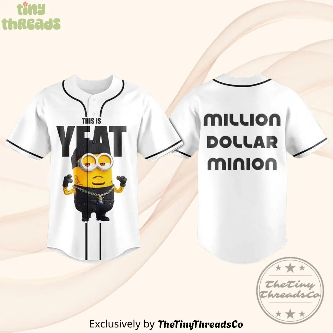 Minions Yeat The Love Lyfe Tour 2026 Million Dollar Minion Baseball Jersey