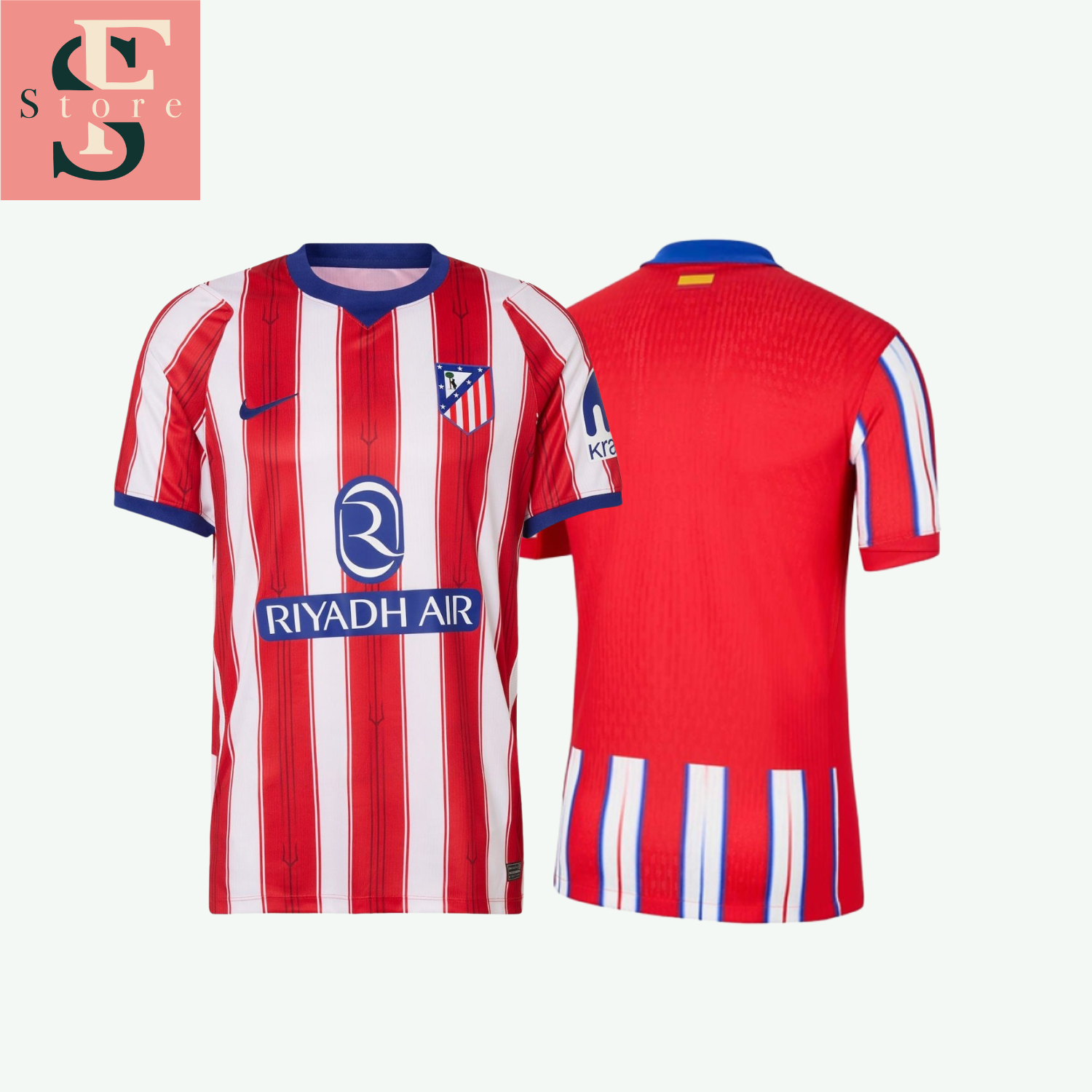 Atletico Madrid Home Football Jersey 2025/26 Red White Striped Soccer Shirt