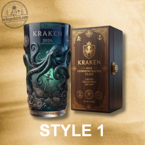 Epic Kraken vs Bear Glass Cup