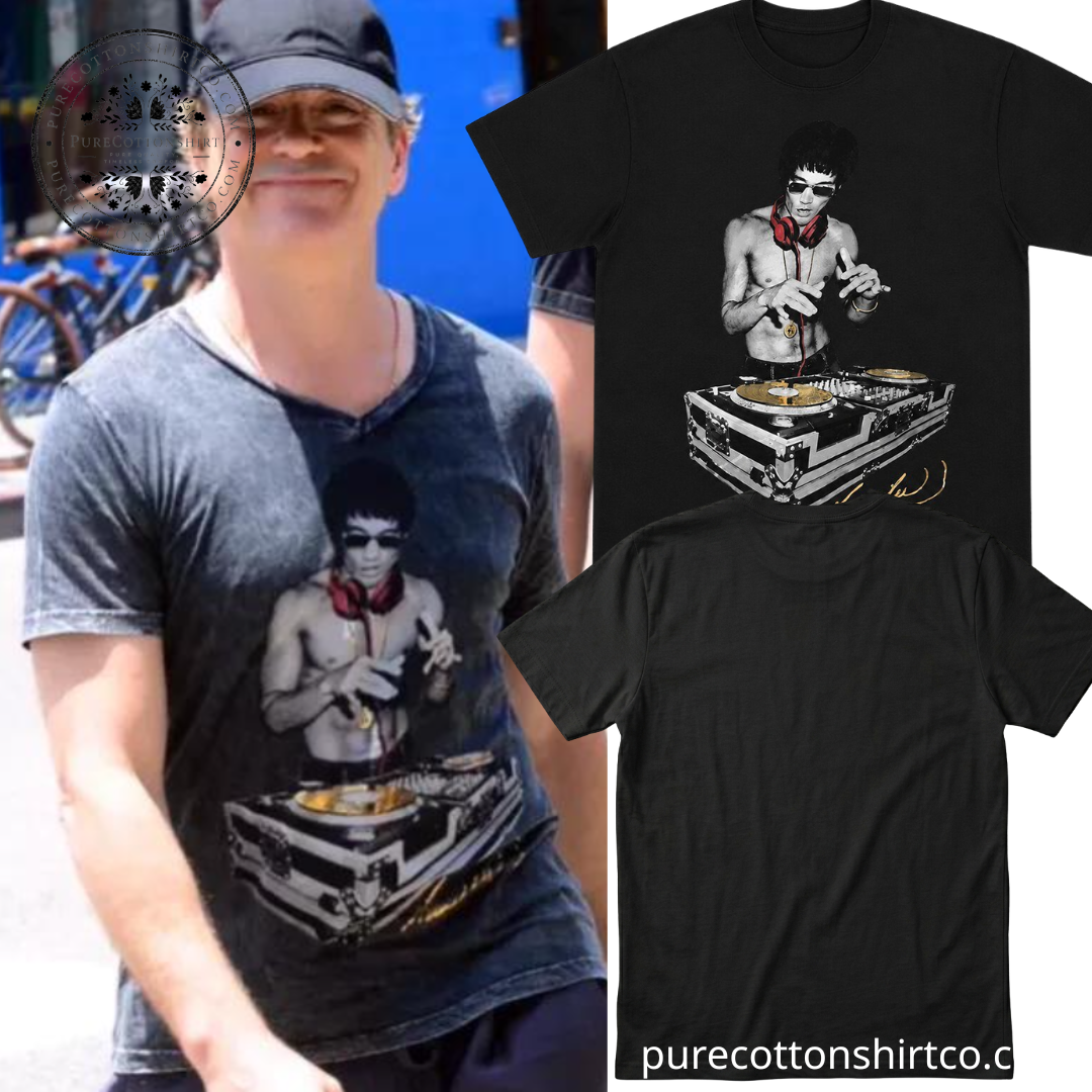 Robert Downey Jr Style Black Bruce Lee DJ Dragon Classic Shirt