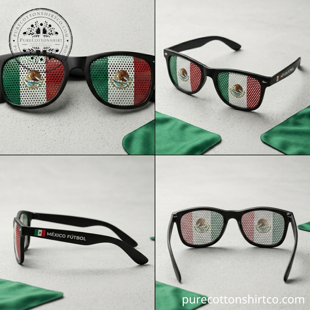 7 Mexico Flag Pinhole Sunglasses – México Fútbol Matchday Fan Eyewear — image 3