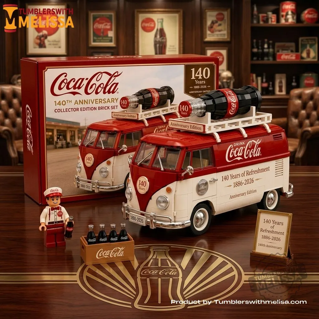 Coca Cola 140 Years Of Refreshment 1886-2026 Volkswagen T1 Campervan Building Block Set Edition