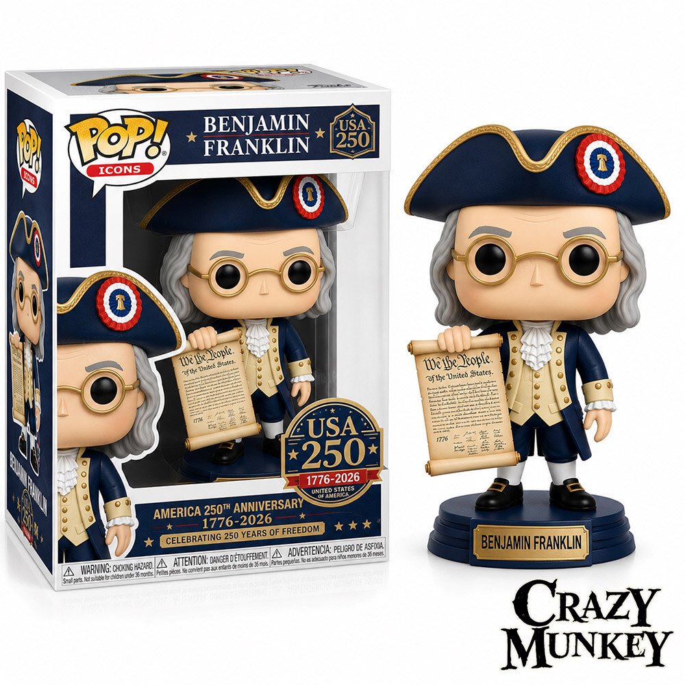 Benjamin Franklin USA 250th Anniversary Vinyl Figure | Collectibles 4 Benjamin Franklin USA 250th Anniversary Vinyl Figure | Collectibles