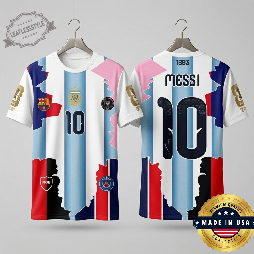Argentina x Barcelona x  PSG Lionel Messi Career Mashup Soccer Jersey