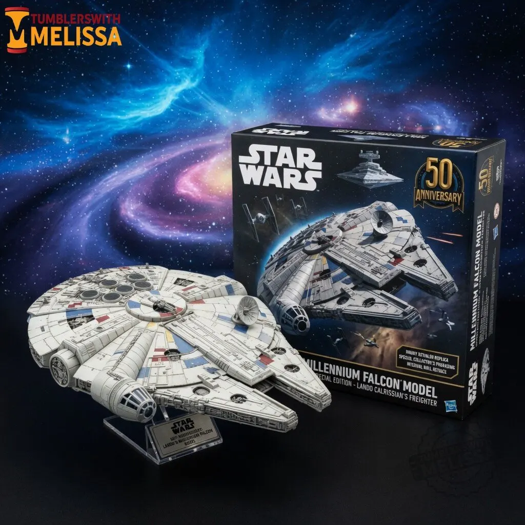 Star Wars 50th Anniversary Millennium Falcon Lando Calrissians Freighter Building Block Set Edition