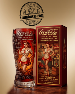 Coca-Cola 2026 Anniversary Collectible Glass with Premium Gift Box