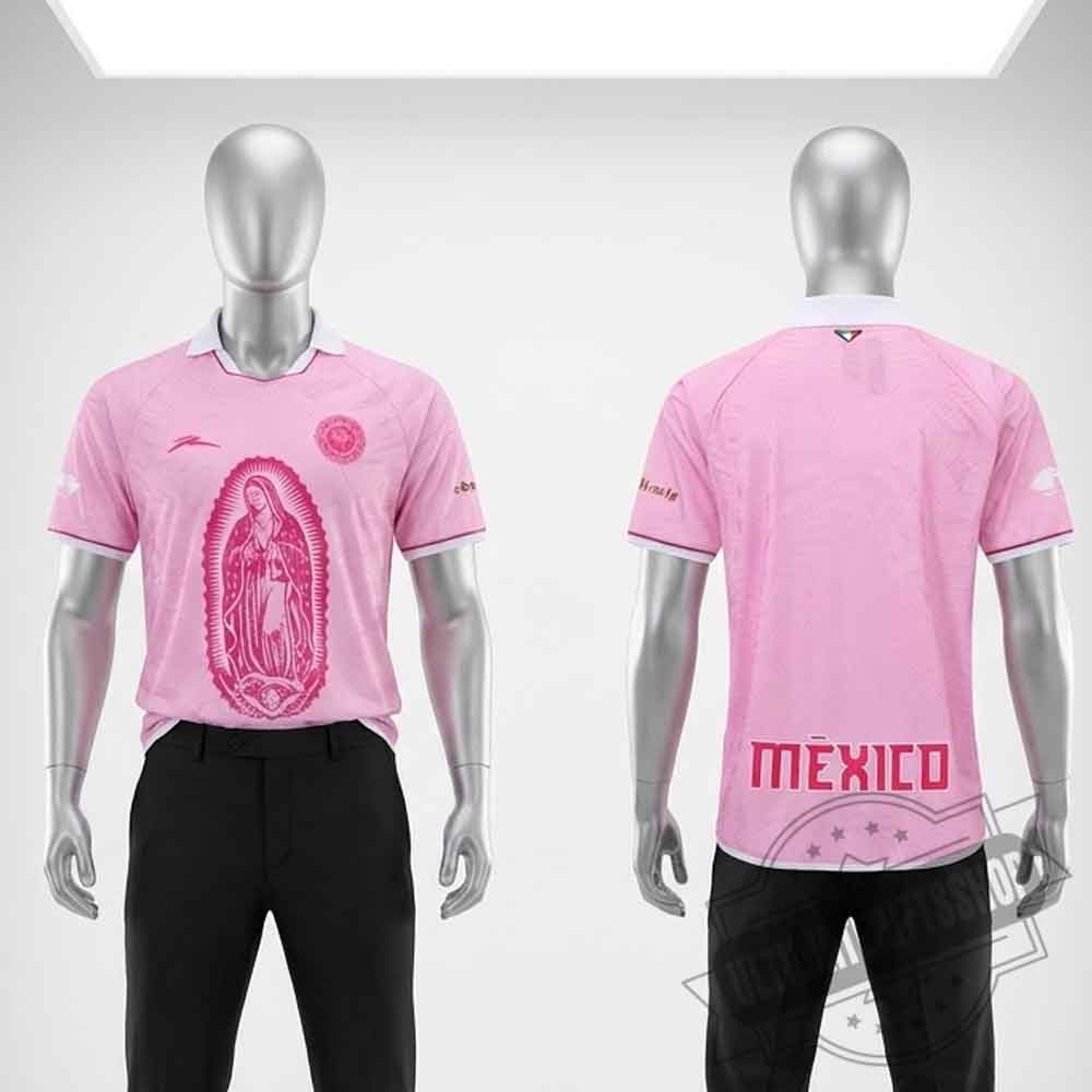 Mexico Pink Jersey Our Lady of Guadalupe Soccer Jersey Mexico Pink Jersey Our Lady of Guadalupe Soccer Jersey