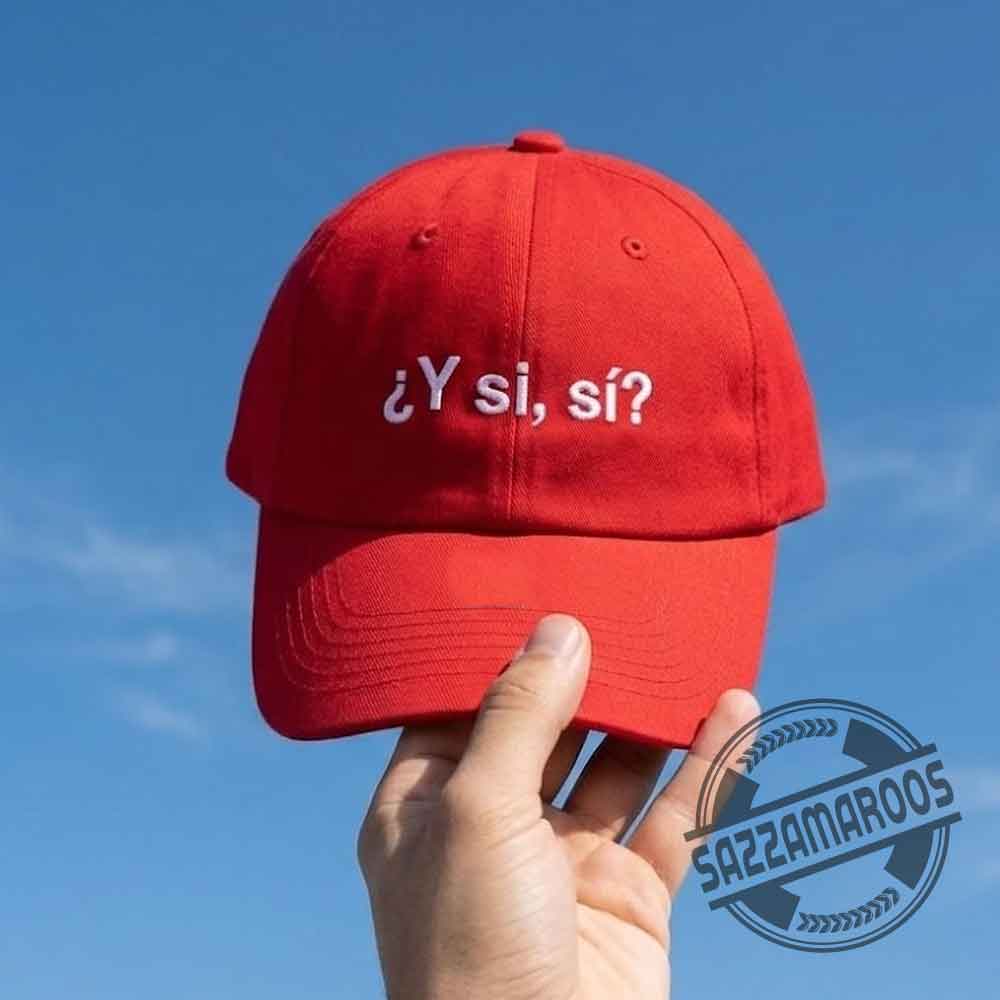 ¿Y si, sí? Embroidered Red Dad Hat ¿Y si, sí? Embroidered Red Dad Hat