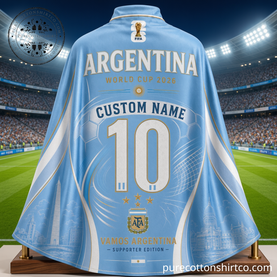 Argentina World Cup 2026 Fan Cape - Argentine vs cabo Verde FIFA World Cup 2026