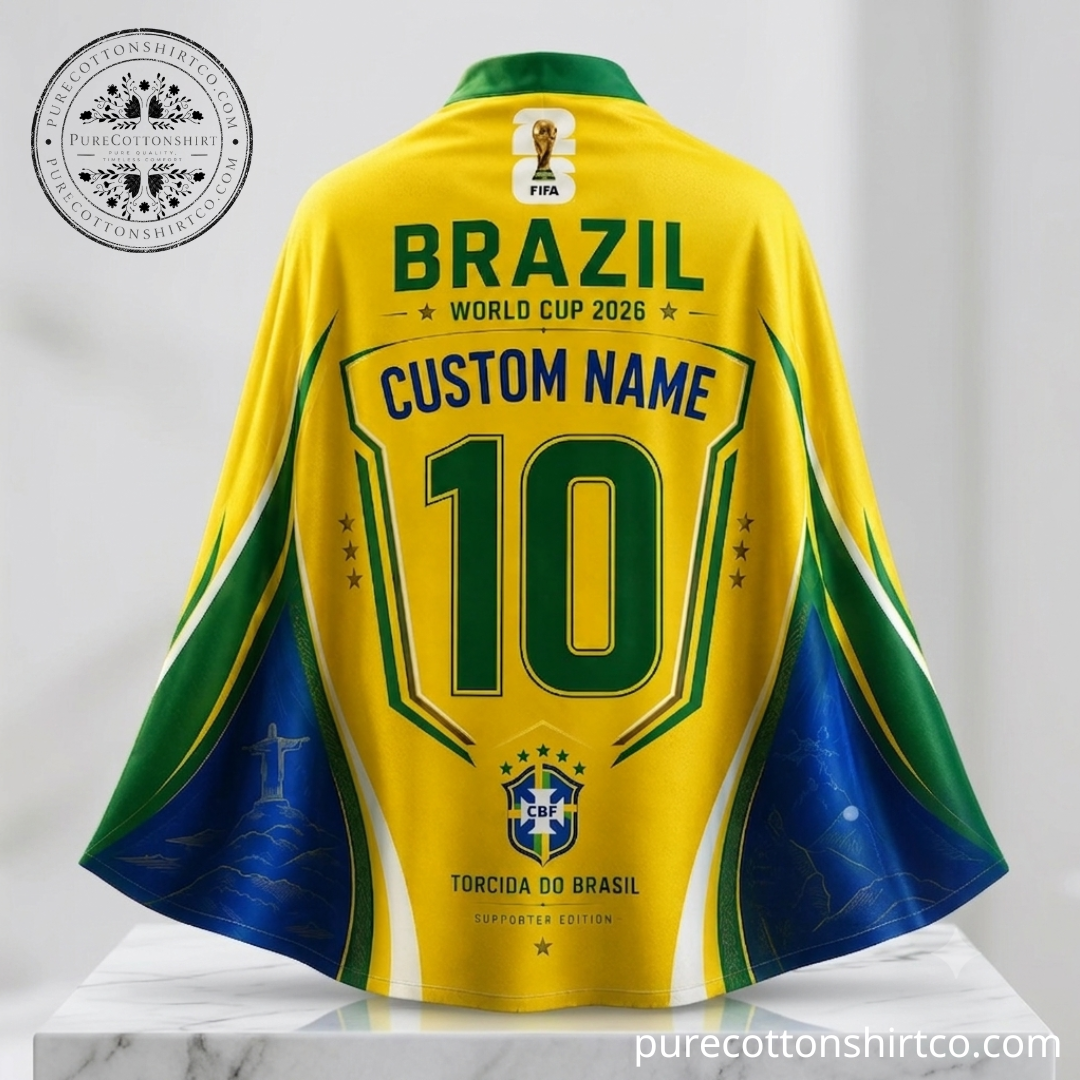 Brazil World Cup 2026 Fan Cape - Brazil vs Norway FIFA World Cup 2026