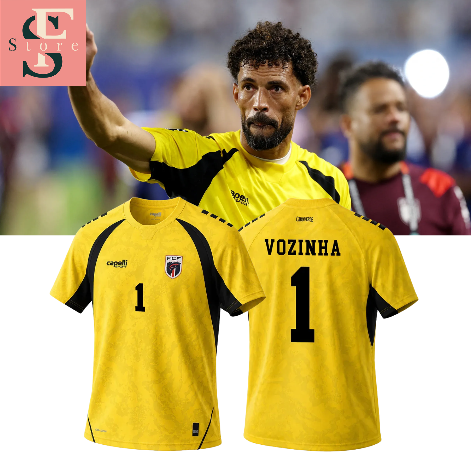 Vozinha Cape Verde National Team Replica 1 Yellow Mens World Cup 2026 Goalkeeper Soccer Jersey