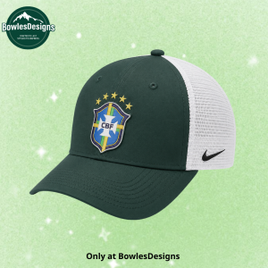 Brazil CBF Trucker Cap – Vinicius Jr Inspired Green White Mesh Hat