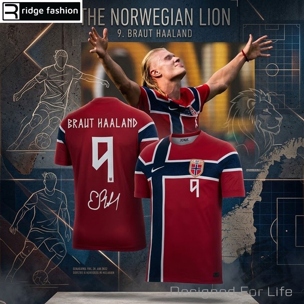 Erling Braut Haaland #9 Norway World Cup 2026 Home Jersey 3 Premium Erling Braut Haaland #9 Norway World Cup 2026 Home Jersey - Modern Lifestyle Essentials