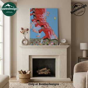 Cristiano Ronaldo World Cup Motion Blur Canvas Wall Art - Portugal Soccer Icon Pop Art Print