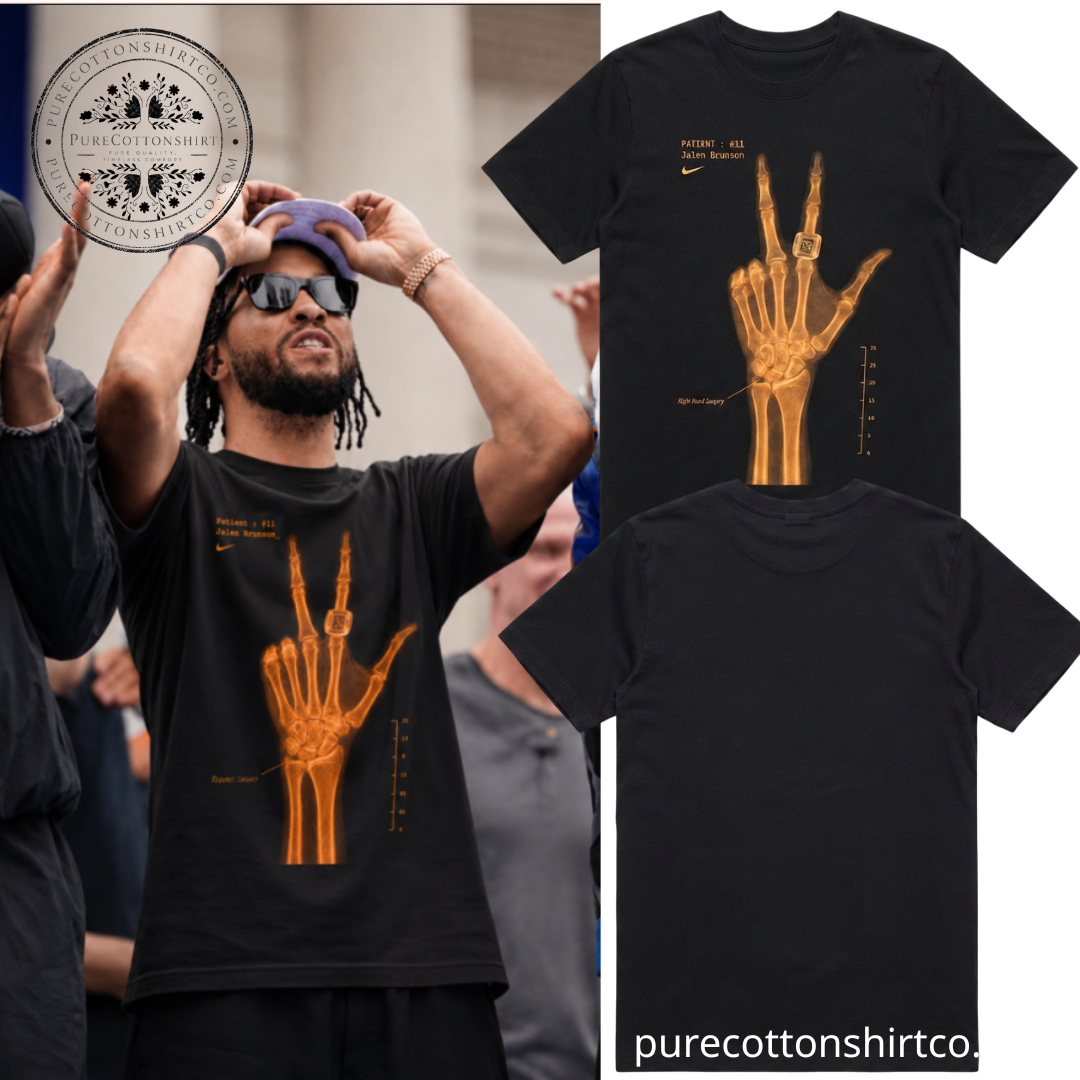 NBA Finals MVP Jalen Brunson Nike Wrist Surgery X-Ray Shirt