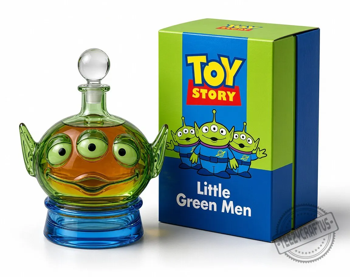 Toy Story Little Green Men Glass Decanter Bottle