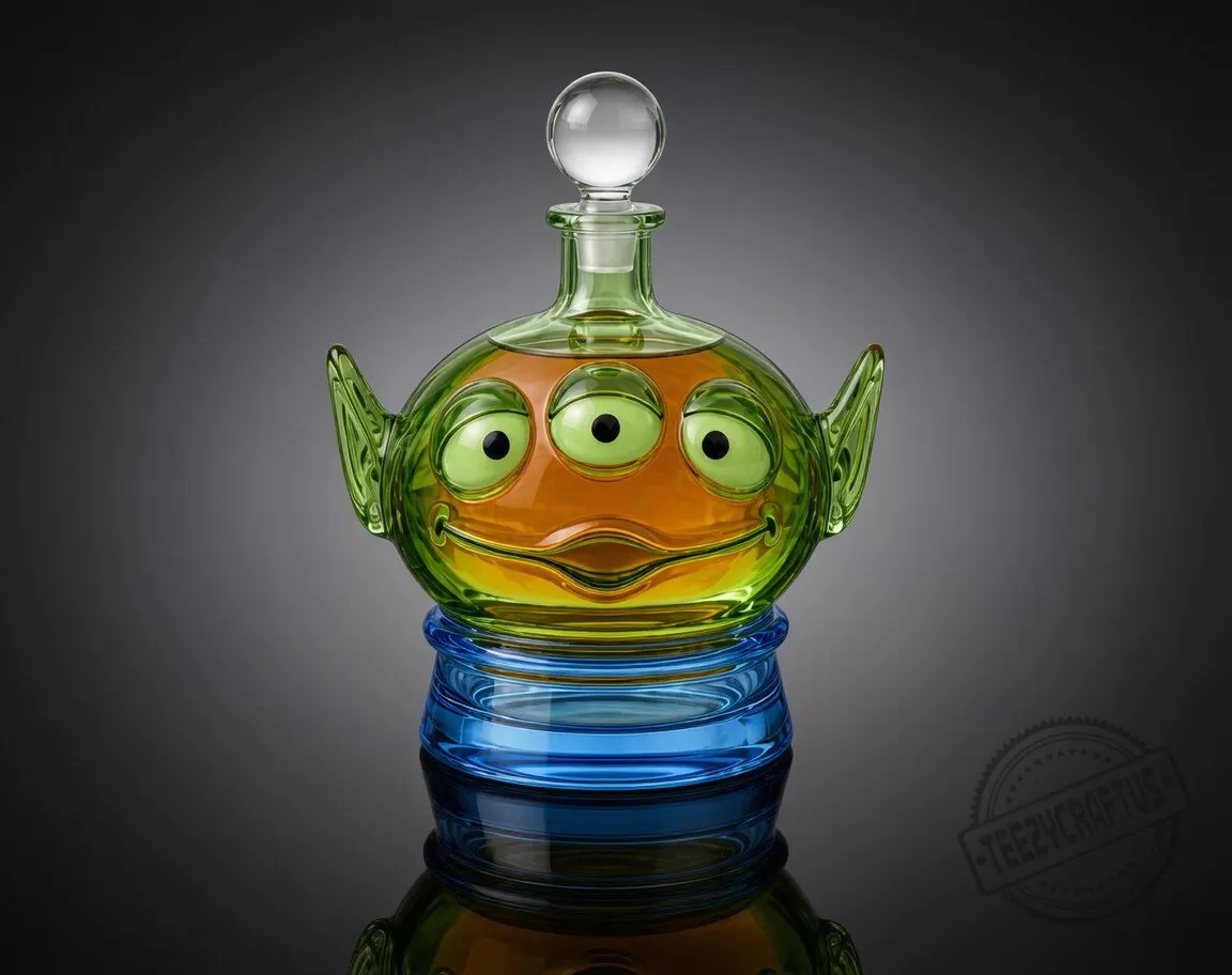Toy Story Little Green Men Glass Decanter Bottle 3 Toy Story Little Green Men Glass Decanter Bottle