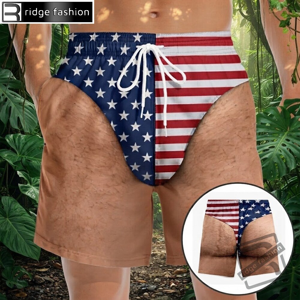 USA Patriotic Men Swim Trunks Hawaiian Shorts 3 Premium USA Patriotic Men Swim Trunks Hawaiian Shorts - Modern Lifestyle Essentials