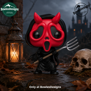 Infernal Devil Ghost Mask Reaper with Pitchfork Collectible Figure