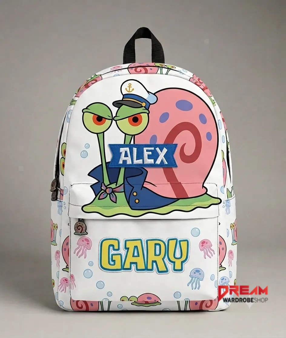 Personalized Gary the Snail Spongebob Squarepants Backpack for Kids Adults 6 Personalized Gary the Snail Spongebob Squarepants Backpack for Kids Adults