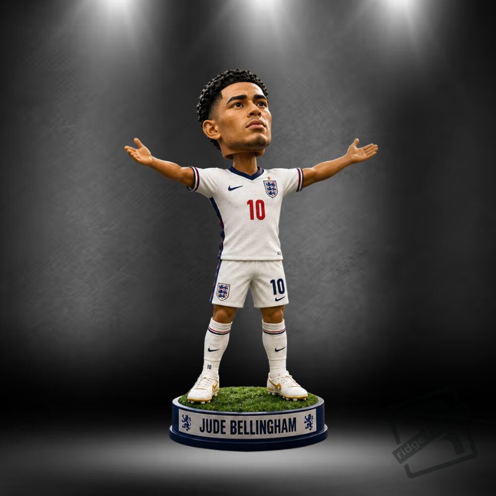 Jude Bellingham England Soccer Team #10 Celebration Bobblehead 4 Jude Bellingham England Soccer Team #10 Celebration Bobblehead