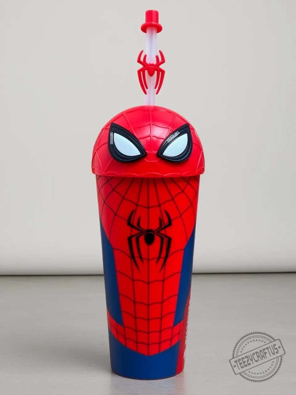 Spider-Man Character 3D Cup with Straw