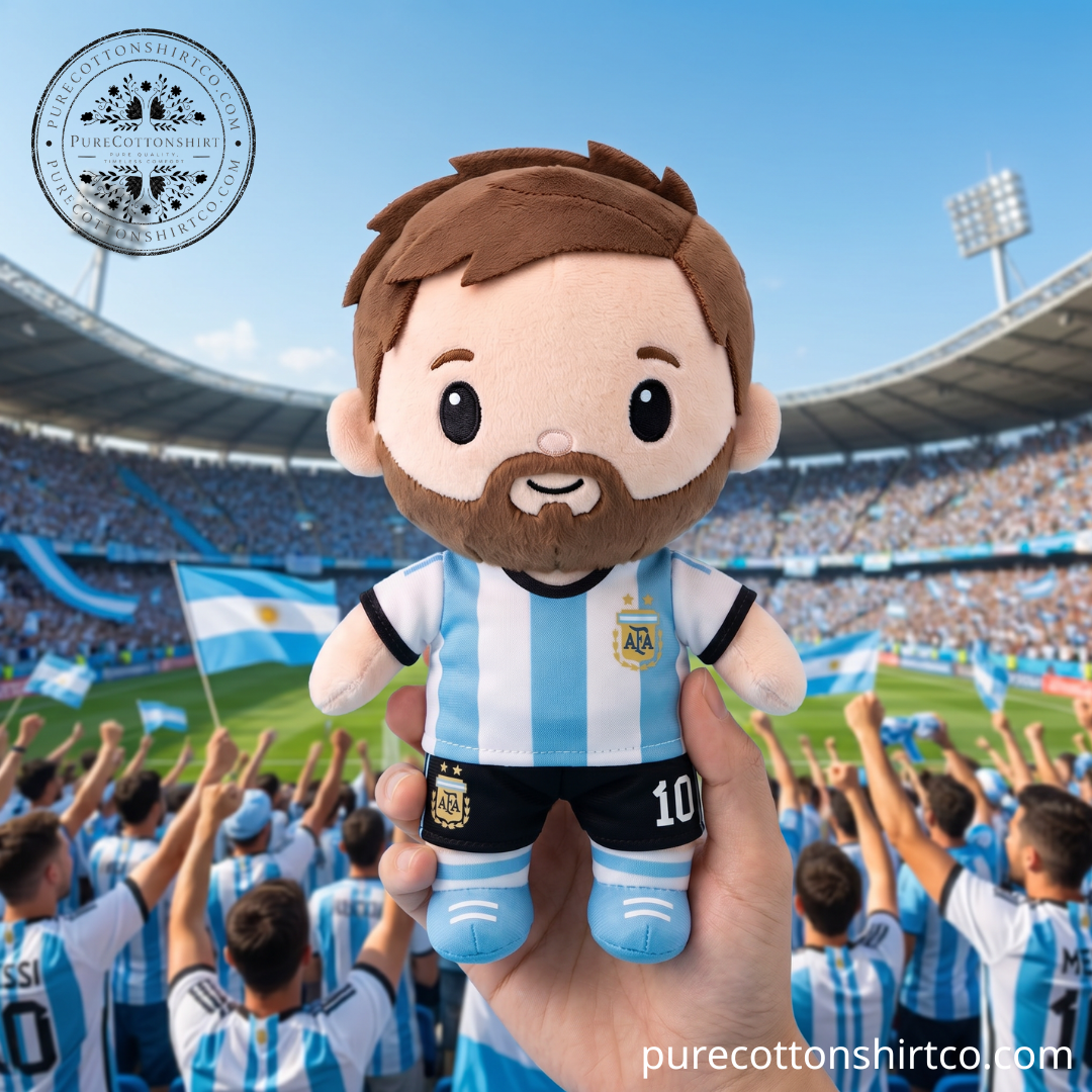 5 Lionel Messi Plush Toy – Argentina National Team Number 10 Soccer Doll — image 2