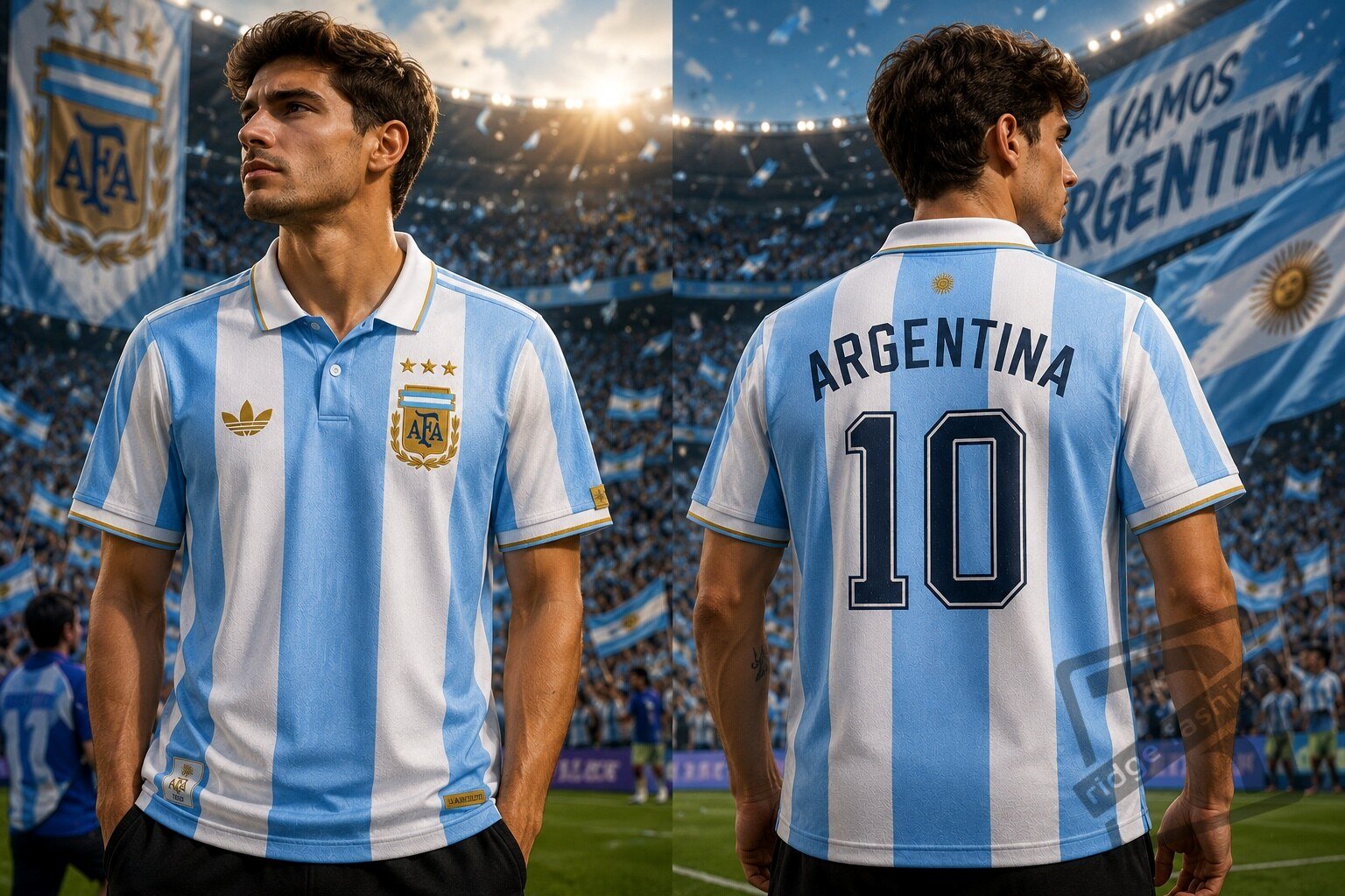 Argentina La Albiceleste Retro Football Polo Jersey Shirt 4 Premium Argentina La Albiceleste Retro Football Polo Jersey Shirt - Modern Lifestyle Essentials