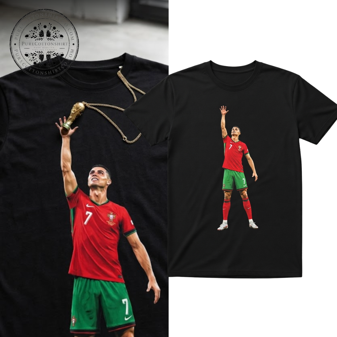 Cristiano Ronaldo Portugal Graphic Shirt - Meme Cristiano Ronaldo x Messi GOAT