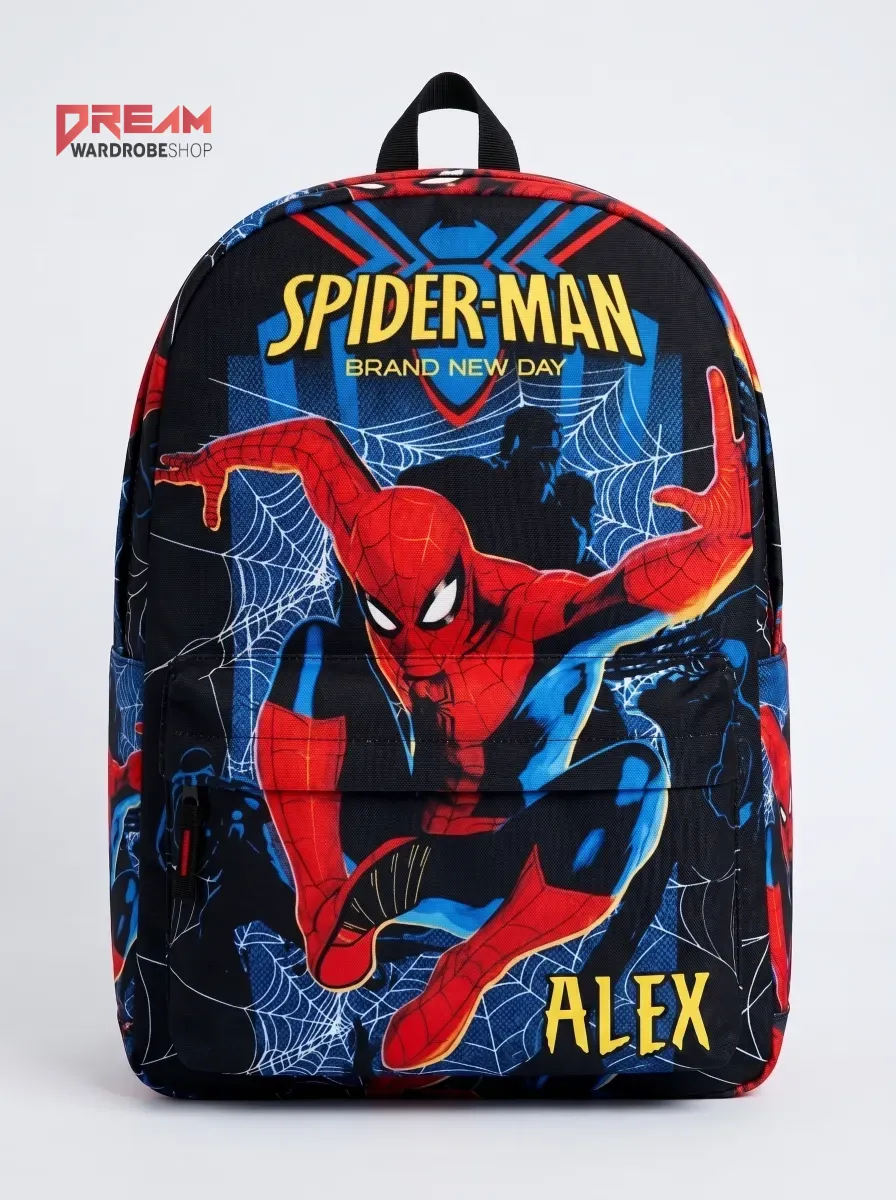 Custom Name Spider-Man Brand New Day Merch 2026 Adults Kids School Backpack 4 Custom Name Spider-Man Brand New Day Merch 2026 Adults Kids School Backpack