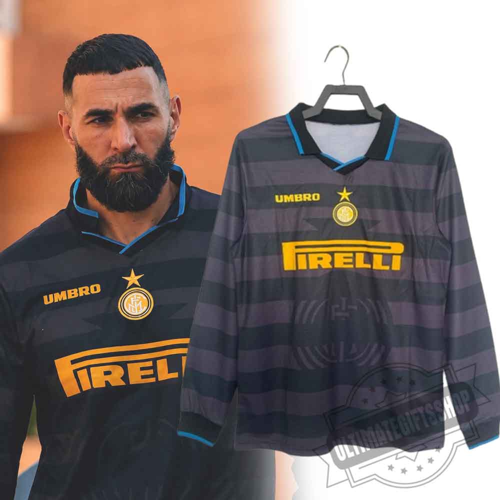 Karim Benzema Retro Umbro Inter Milan 1997/1998 Jersey Karim Benzema Retro Umbro Inter Milan 1997/1998 Jersey