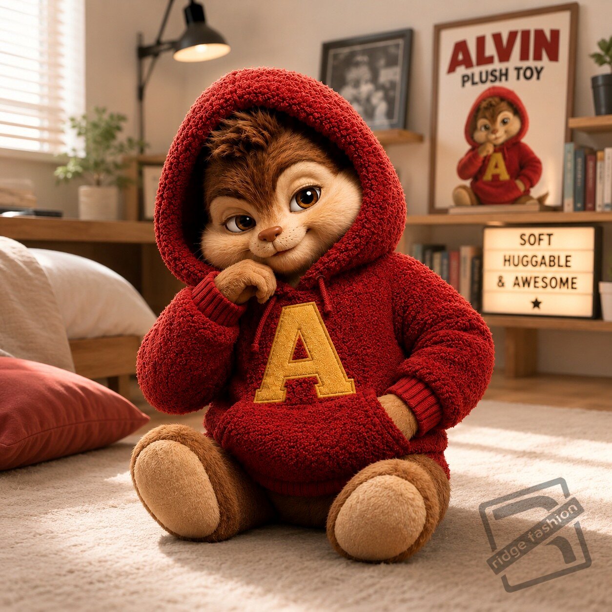 Alvin and the Chipmunks Plush Toy with Red Hoodie 3 Premium Alvin and the Chipmunks Plush Toy with Red Hoodie - Modern Lifestyle Essentials