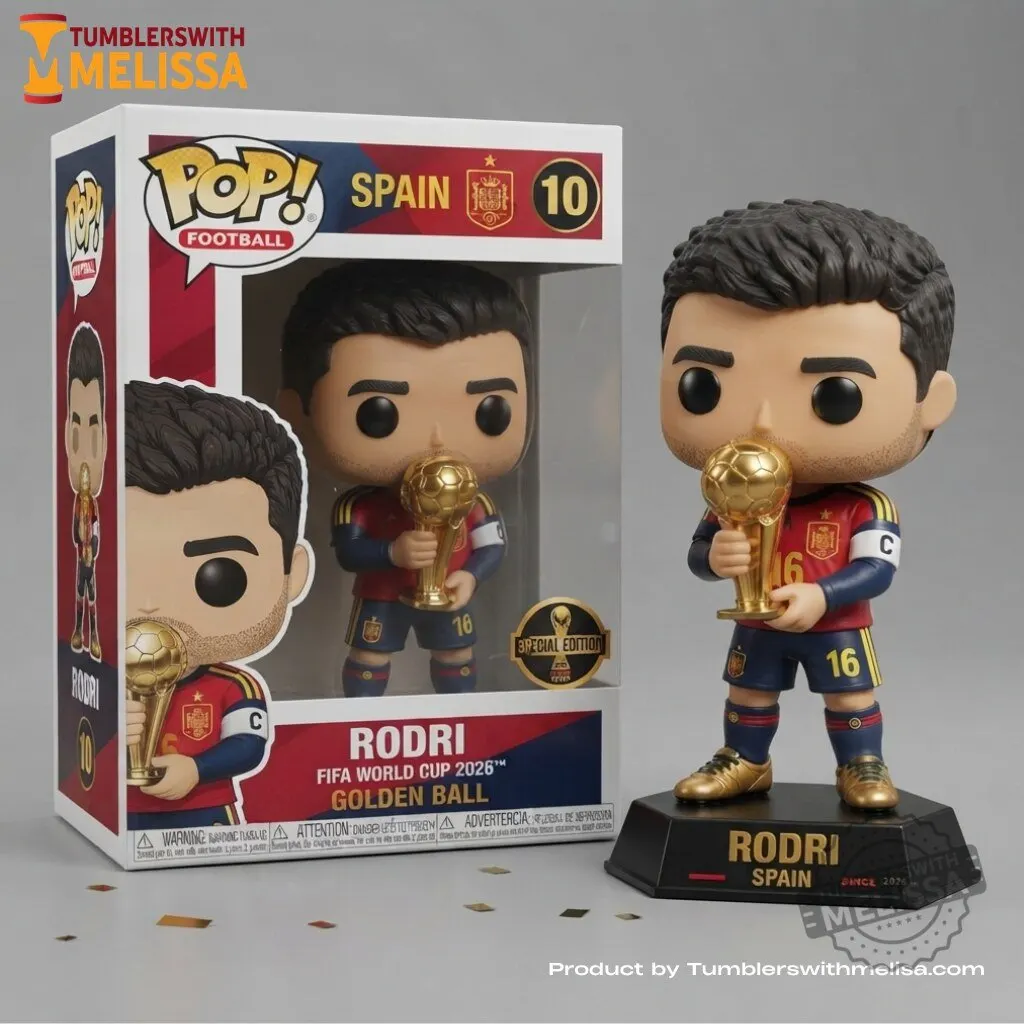 Rodri Spain World Cup 2026 Golden Ball Funko Pop Figures Doll