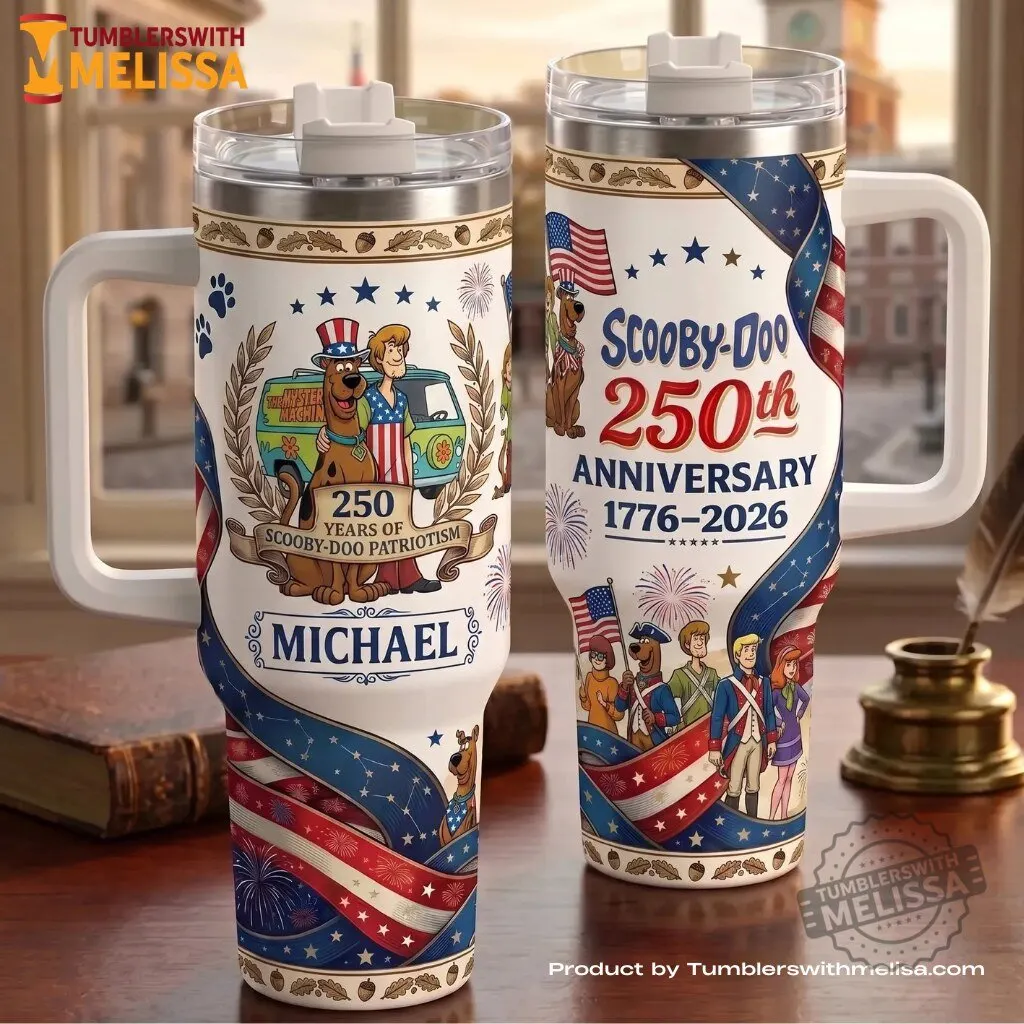 Scooby-Doo 250th Anniversary 1776-2026 Transparent Lid 40oz Tumbler