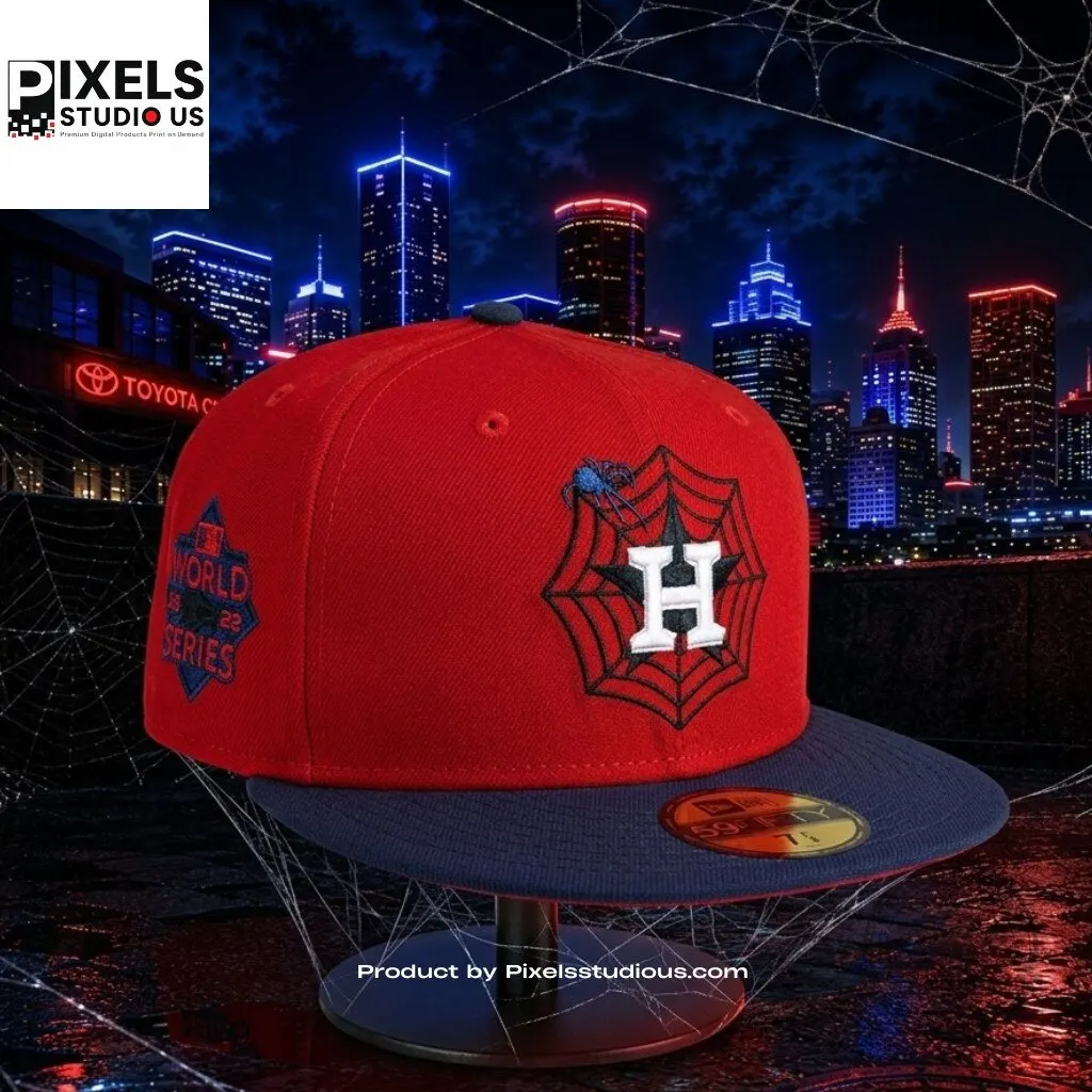 Spider Man Brand New Day x Houston Astros World Series Baseball Fitted Cap