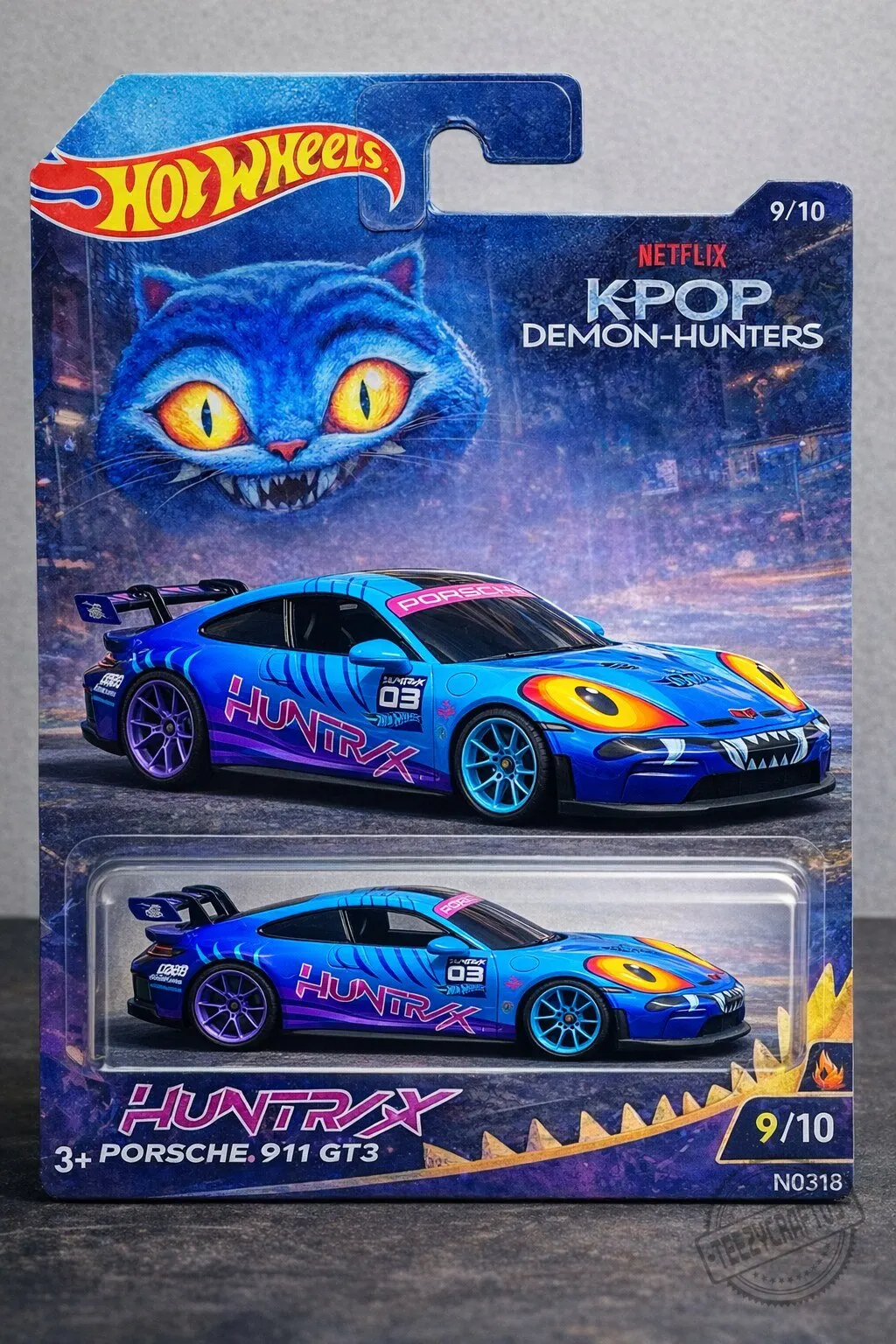 Hot Wheels KPop Demon Hunters HUNTR/X Porsche 911 GT3 Diecast Car