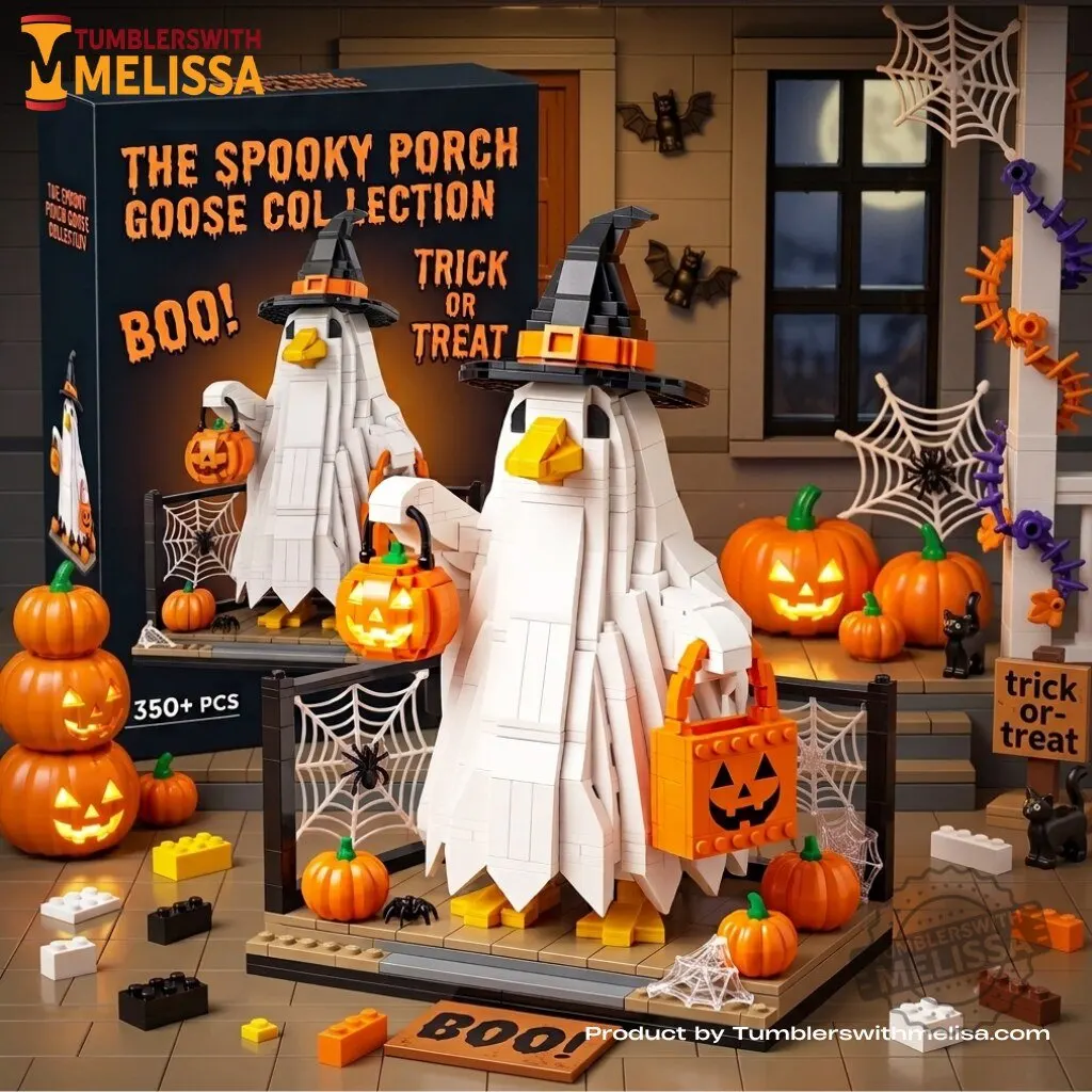 Halloween The Spooky Porch Goose Collection Building Block Set Edition