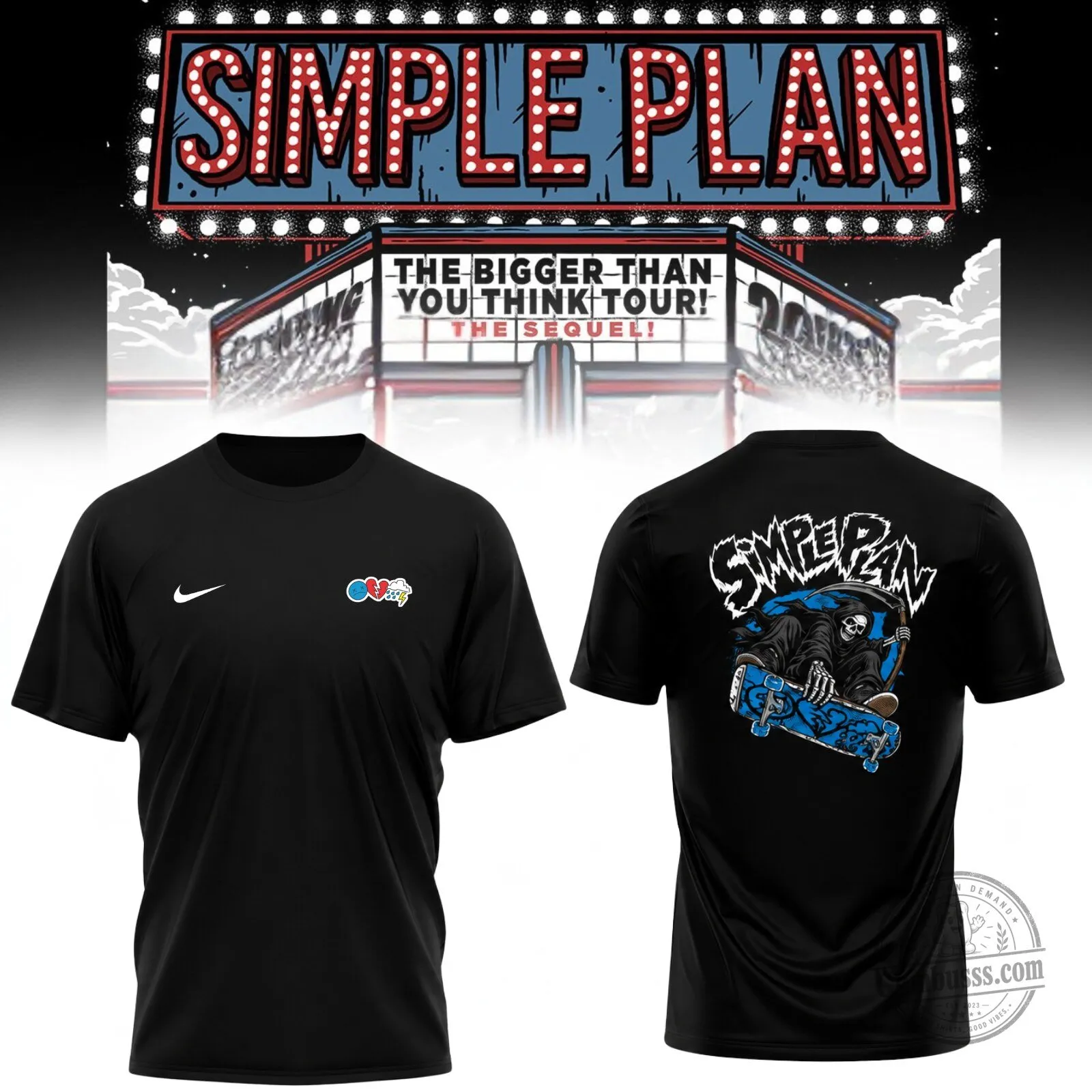 Simple Plan The Bigger Than You Think Tour The Sequel Signature Edition T-Shirt