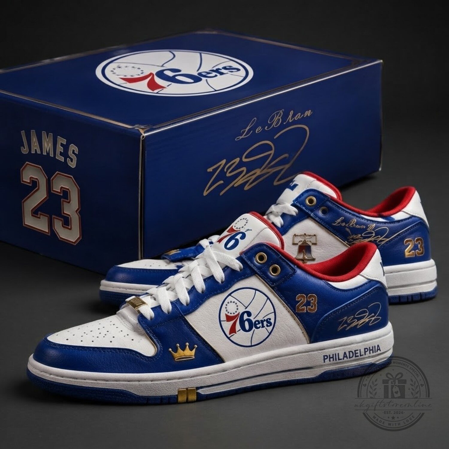 Philadelphia 76ers LeBron James Signature Edition Air Force 1 Sneaker