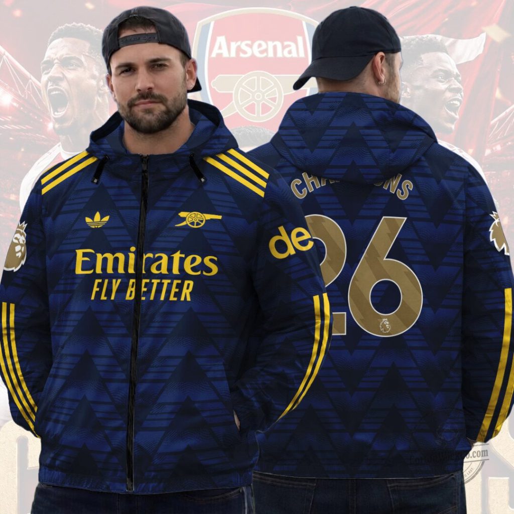 Arsenal Football Club Premier League Champions 2025-2026 Windbreaker Jacket 1 Arsenal Football Club Premier League Champions 2025-2026 Windbreaker Jacket