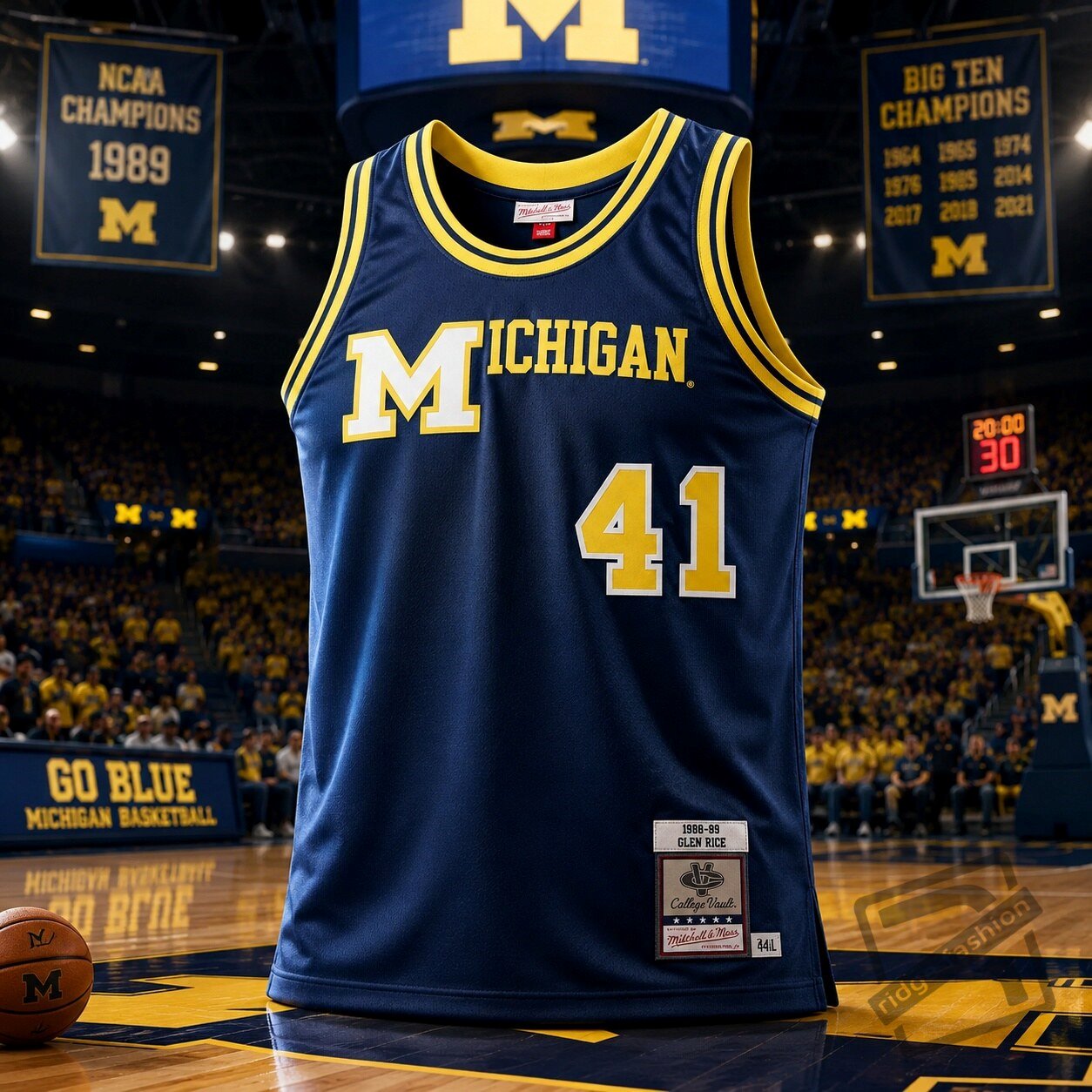 Morgan In Michigan NCAA Michigan Wolverines maillot 1988-89 Glen Rice Jersey 6 Morgan In Michigan NCAA Michigan Wolverines maillot 1988-89 Glen Rice Jersey custom product design and printed details