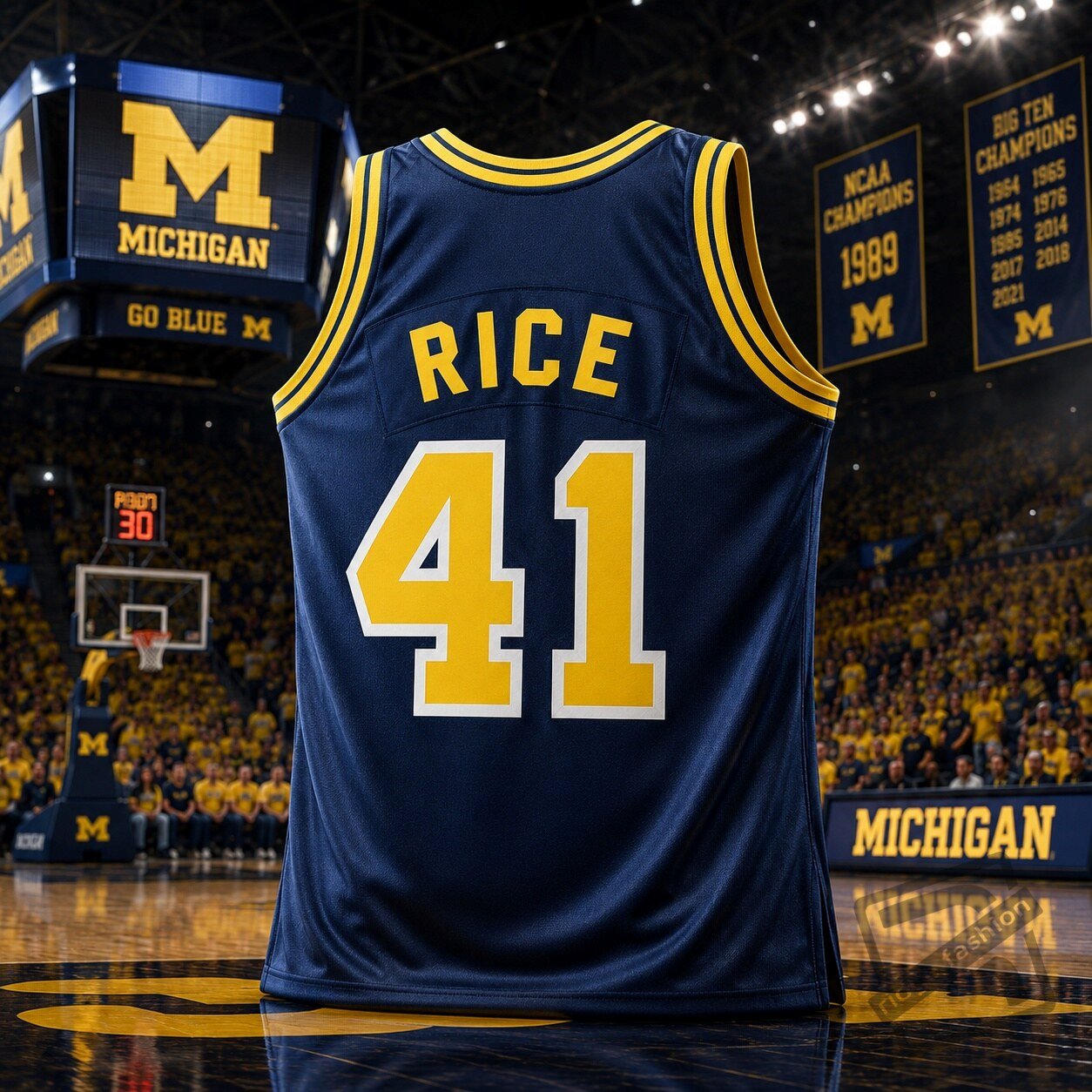 Morgan In Michigan NCAA Michigan Wolverines maillot 1988-89 Glen Rice Jersey 7 Morgan In Michigan NCAA Michigan Wolverines maillot 1988-89 Glen Rice Jersey custom product design and printed details