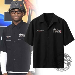 Miles Caton AMIRI Studio Hawaiian Shirt At Spider-Man Brand New Day Premiere