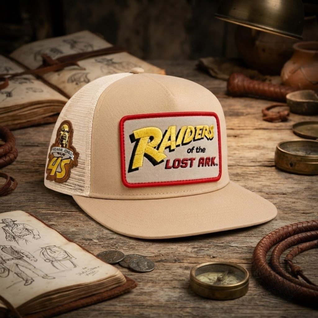 Indiana Jones Raiders of the Lost Ark 45th Anniversary 2026 Trucker Hat Indiana Jones Raiders of the Lost Ark 45th Anniversary 2026 Trucker Hat
