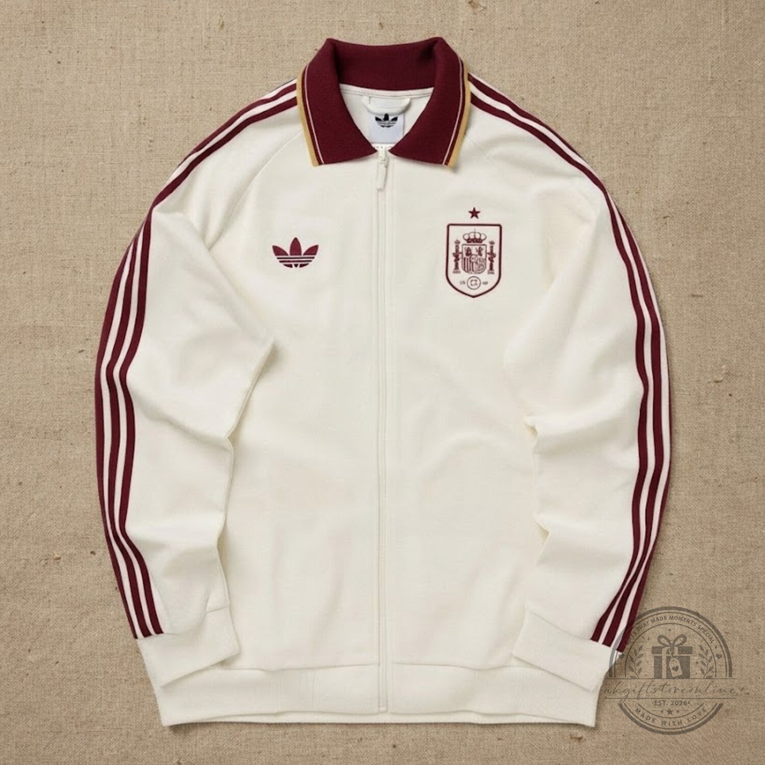 Spain Retro Football Track Jacket Vintage Full Zip Soccer Jacket 4 Spain Retro Football Track Jacket Vintage Full Zip Soccer Jacket
