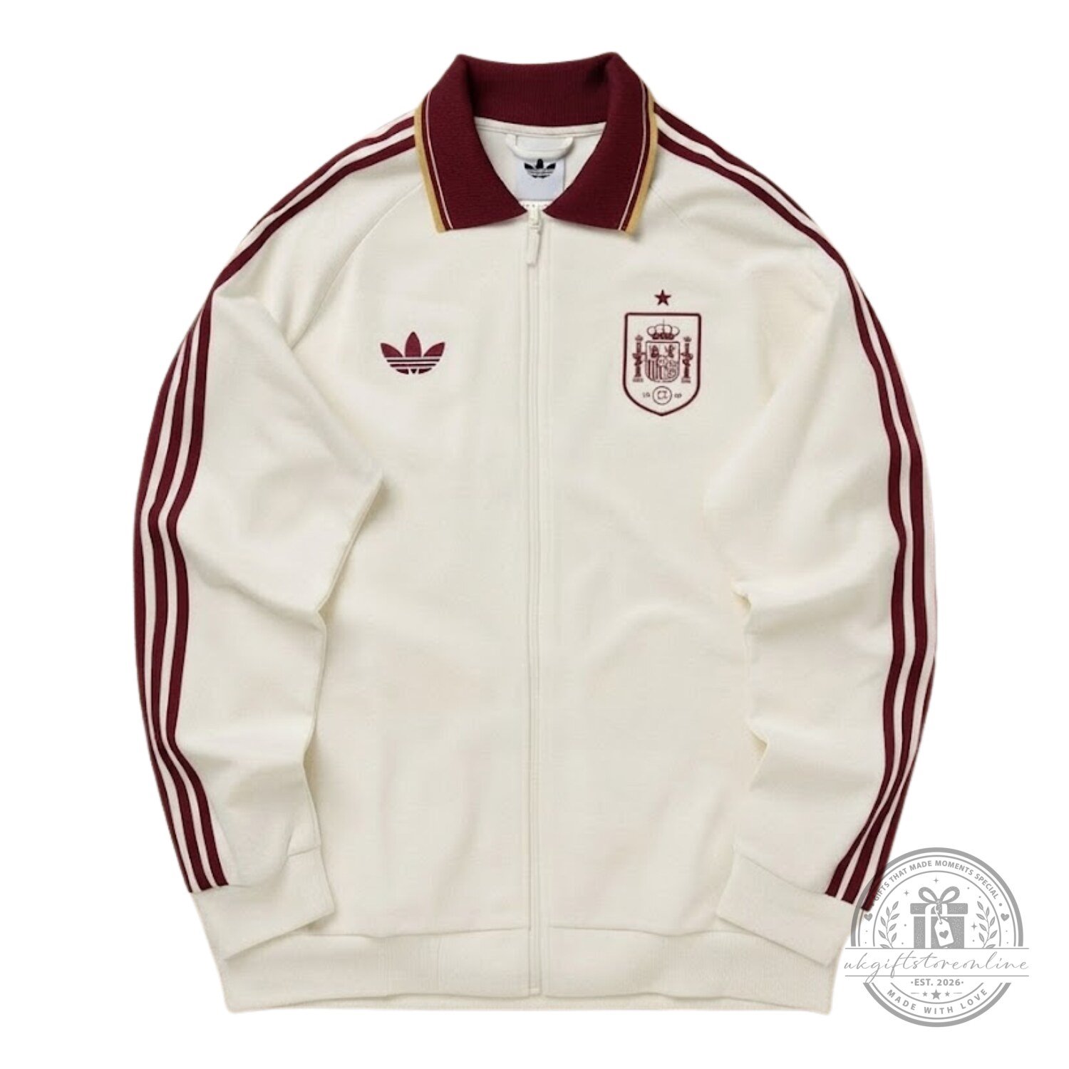 Spain Retro Football Track Jacket Vintage Full Zip Soccer Jacket 5 Spain Retro Football Track Jacket Vintage Full Zip Soccer Jacket