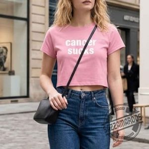 LUCKY Anya Taylor-Joy Cancer Sucks Croptop Baby Tee Shirt