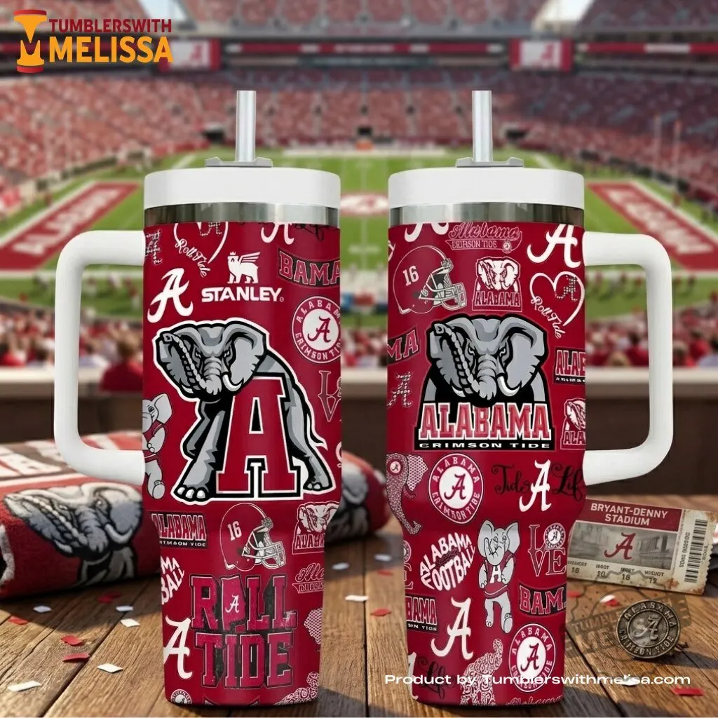 Alabama Crimson Tide Opaque Lid 40oz Tumbler