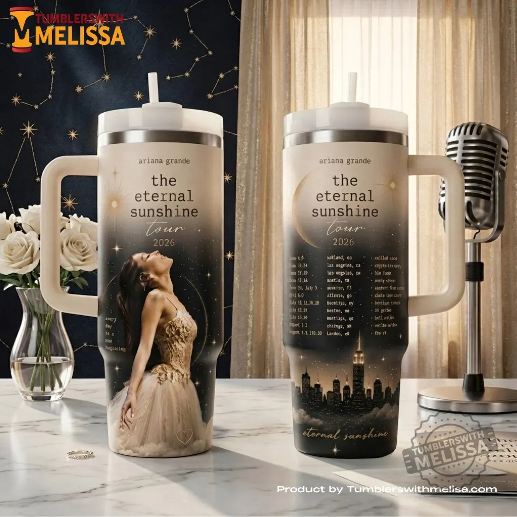 Ariana Grande The Eternal Sunshine Tour 2026 Opaque Lid Lid 40oz Tumbler
