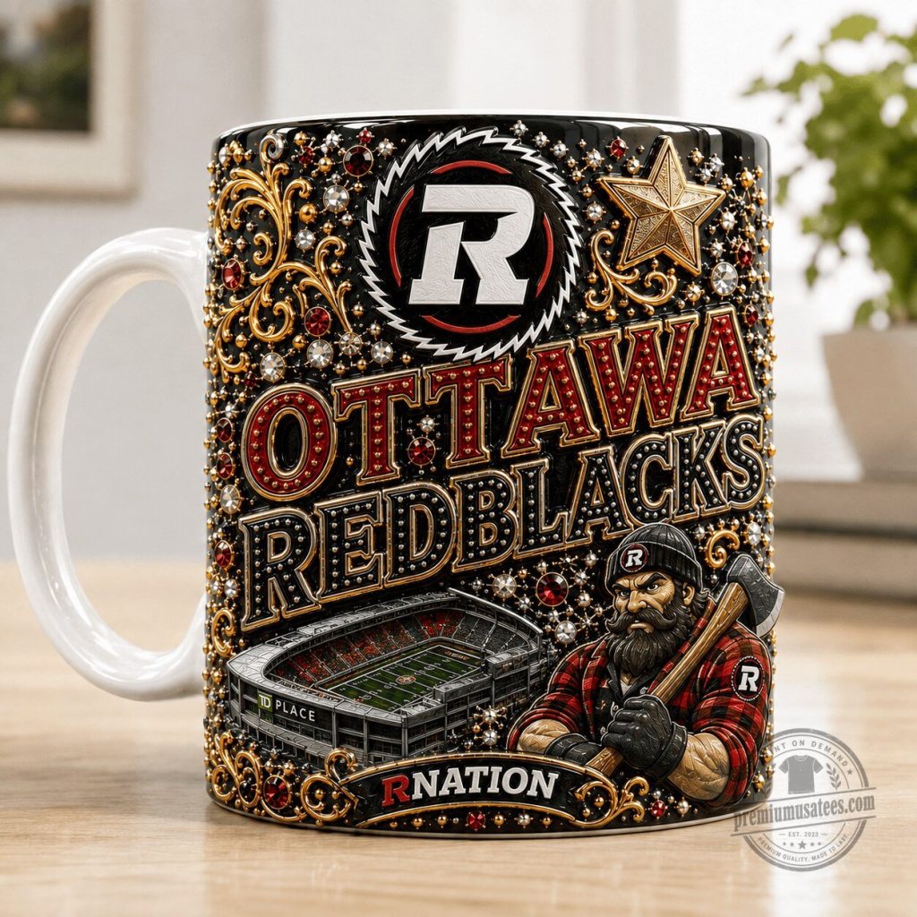 Ottawa Redblacks Canadian Football League Fan Collectible Ceramic Mug Ottawa Redblacks Canadian Football League Fan Collectible Ceramic Mug